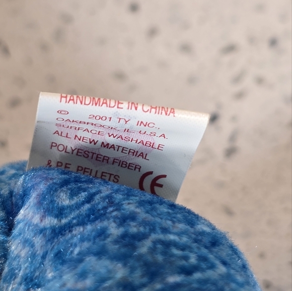 Ty - Classy - Blue Swirl Teddy Bear Plush Toy - Picture 4 of 5